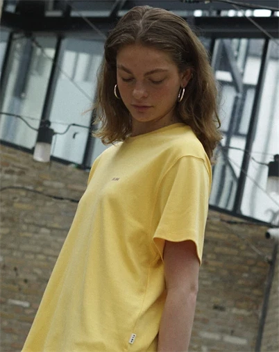 Elsk - Wave Womens Interlock T-shirt - Pale Yellow